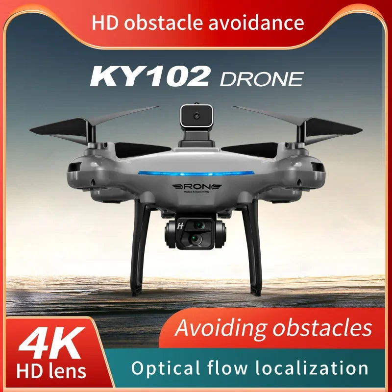 DRONE KY102, 4K ProfIssional HD, Dual Camera Aerial, Filme e fotografia 360, detector de Obstaculo